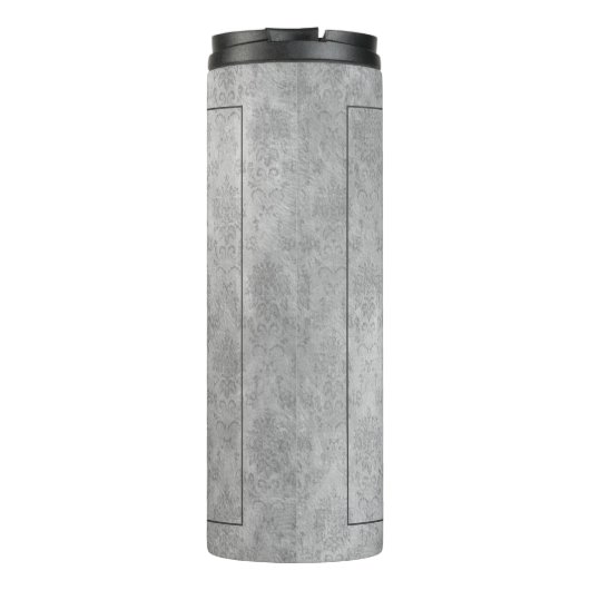 Lila Dragonfly Damask Thermosbecher (Rückseite)