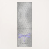 Lila Dragonfly Damask Yogamatte (Vorderseite)
