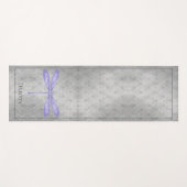 Lila Dragonfly Damask Yogamatte (Vorderseite (Horizontal))