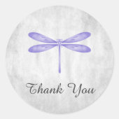 Lila Dragonfly Danke Stickers (Vorderseite)