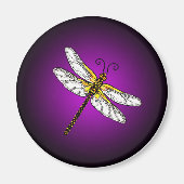 Lila Dragonfly Dragonflies Magnet (Vorne)