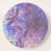 Lila Dragonfly Haze Getränkeuntersetzer (Vorne)