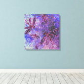 Lila Dragonfly Haze Leinwanddruck (Insitu (Holzboden))