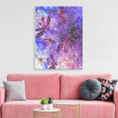 Lila Dragonfly Haze Leinwanddruck (Insitu (Wohnzimmer))