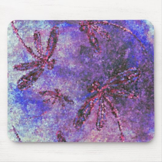Lila Dragonfly Haze Mousepad (Vorne)