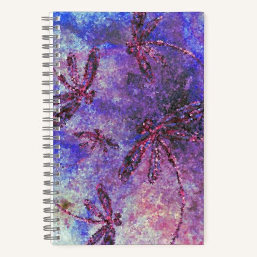 Lila Dragonfly Haze Notizblock (Vorderseite)