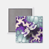 Lila Dragonfly Magnet (Vorderseite/Rückseite)