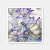 Lila Dragonfly Napkin Serviette (Vorderseite)