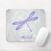 Lila Dragonfly Personalisiert Mousepad (Mit Mouse)
