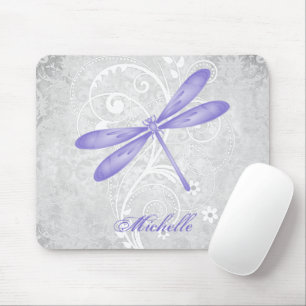 Lila Dragonfly Personalisiert Mousepad
