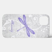 Lila Dragonfly-Personalisierter iPhone-X-Fall Case-Mate iPhone Hülle (Rückseite (Horizontal))