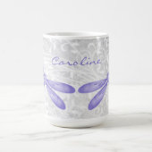 Lila Dragonfly Personalisierter Kaffee Tasse (Mittel)