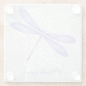 Lila Dragonfly-Personalisierter Untersetzer (Rückseite)