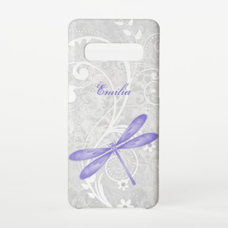 Lila Dragonfly Personalize Samsung Galaxy Fall Samsung Galaxy S10 Hülle