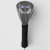 Lila Dragonfly Rustikaler Golf Head Cover Headcover (Vorderseite)