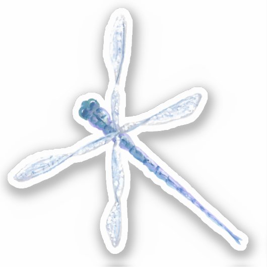 Lila-Dragonfly-Vinyl-Sticker Aufkleber (Vorderseite)