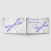 Lila Dragonfly Wedbook Gästebuch (Voll)