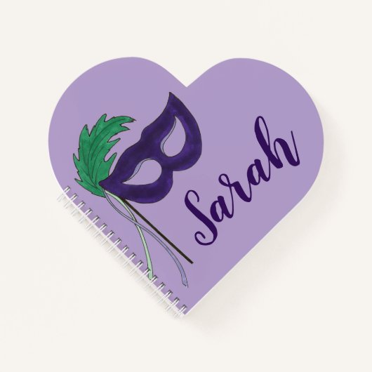 Lila Drama Maske Break a Leg Opening Night Geschen Notizblock (Vorderseite)