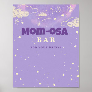 Lila Dream Baby Dusche Mama osa Bar Poster