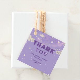 Lila Dream Baby Dusche Vielen Dank Geschenkanhänger