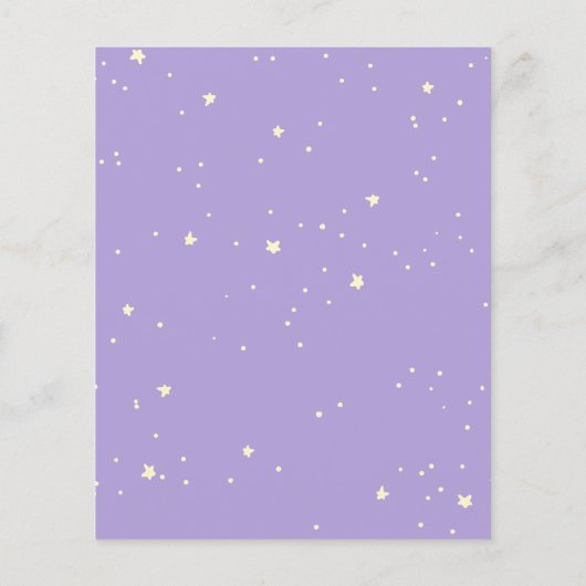 Lila Dream Baby Name Race Baby Duschspiel (Rückseite)