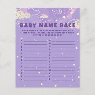 Lila Dream Baby Name Race Baby Duschspiel