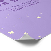 Lila Dream Book for Baby Shower Poster (Ecke)