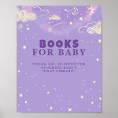Lila Dream Book for Baby Shower Poster (Vorne)