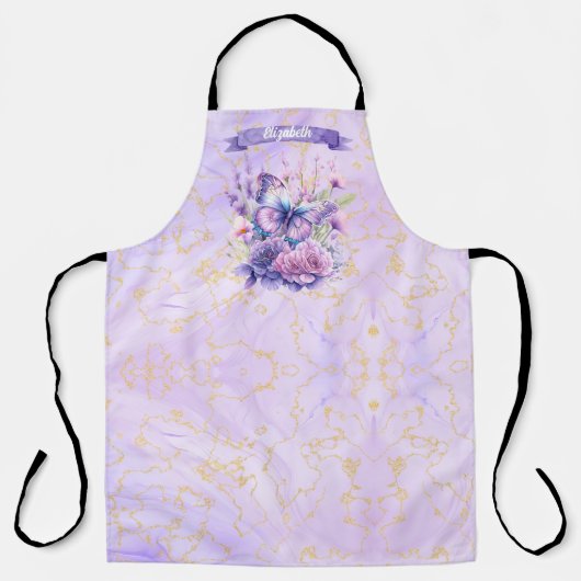 Lila Dream Butterfly Schürze (Vorderseite)