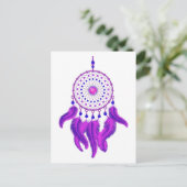 Lila Dream Catcher Postkarte (Stehend Vorderseite)