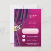 Lila Dream Ocean Butterfly Wedding RSVP Card Einladung (Rückseite)