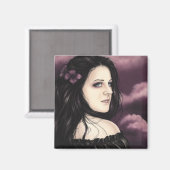 Lila Dreamland Magnet (Vorderseite/Rückseite)