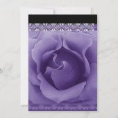 LILA DREAMS Lace Rose Hochzeit Einladung (Rückseite)