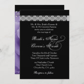 LILA DREAMS Lace Rose Hochzeit Einladung (Vorne/Hinten)