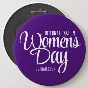 Lila Drehbuch Internationaler März zum Frauentag 8 Button