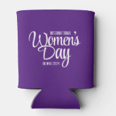 Lila Drehbuch Internationaler März zum Frauentag 8 Dosenkühler (Rückseite)