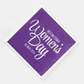 Lila Drehbuch Internationaler März zum Frauentag 8 Serviette (Ecke)