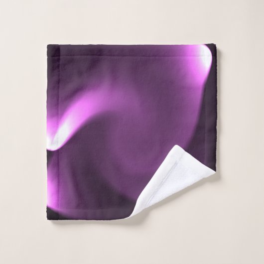 Lila Drehleuchten Badhandtuch Set (Waschlappen)