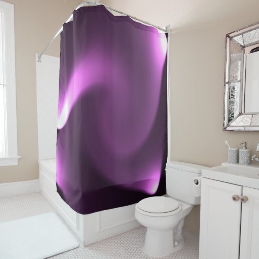 Lila Drehleuchten Duschvorhang (Beispiel)