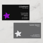 Lila Drehsternsymbol - Schwarz Visitenkarte (Vorne/Hinten)