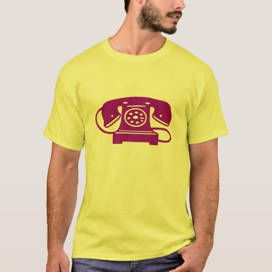 Lila Drehtelefon T-Shirt (Vorderseite)