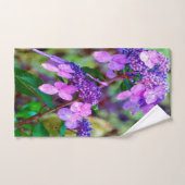 Lila Drehung und Shout Hydrangea-Blume Badhandtuch Set (Handtuch)