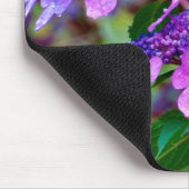 Lila Drehung und Shout Hydrangea-Blume Mousepad (Ecke)