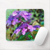 Lila Drehung und Shout Hydrangea-Blume Mousepad (Mit Mouse)