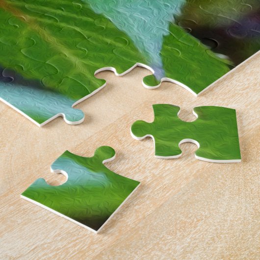 Lila Drehung und Shout Hydrangea-Blume Puzzle (Seite)