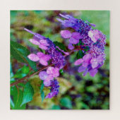 Lila Drehung und Shout Hydrangea-Blume Puzzle (Horizontal)
