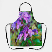 Lila Drehung und Shout Hydrangea-Blume Schürze (Vorderseite)