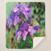 Lila Drehung und Shout Hydrangea-Blume Sherpadecke (Vorderseite)