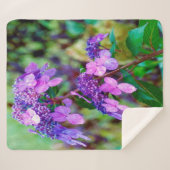 Lila Drehung und Shout Hydrangea-Blume Sherpadecke (Vorderseite (Horizontal))