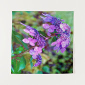 Lila Drehung und Shout Hydrangea-Blume Wandteppich (Vorderseite (Horizontal))